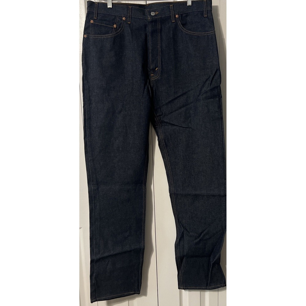 Vintage New Old Stock Y2K Levi's 505 Dark Wash Blue Jeans Size 38x36 (38x38) - Picture 11 of 12